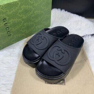 Gucci Women's Black Slide Sandals